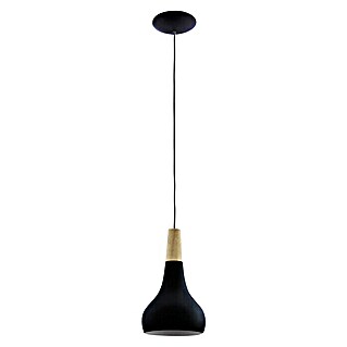 Eglo Lámpara colgante redonda Sabinar (40 W, Ø x Al: 18 x 110 cm, Negro, Negro, E27)