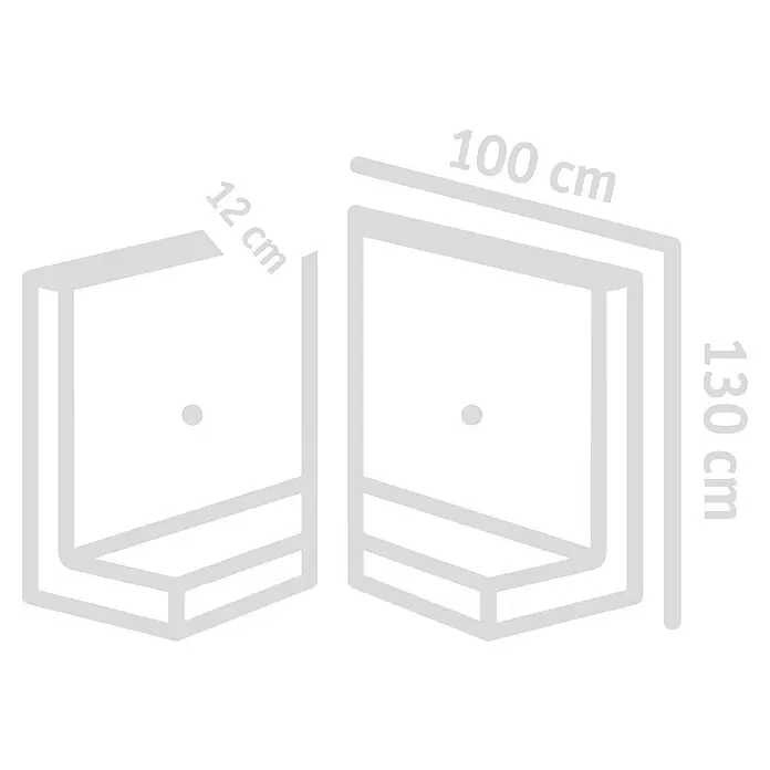 Diephaus L-Stein InneneckeBewehrt, Höhe: 130 cm, Breite: 100 cm, Stärke: 12 cm, Grau