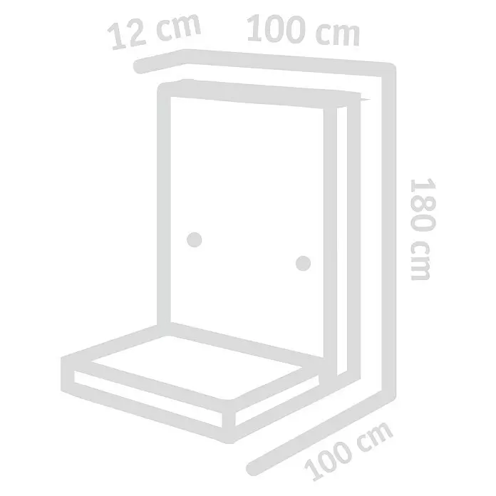 Diephaus L-SteinBewehrt, Höhe: 180 cm, Breite: 100 cm, Stärke: 12 cm, Grau