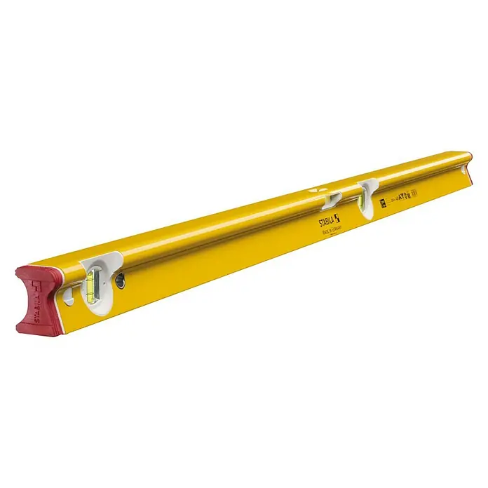 Stabila Wasserwaage Typ R-300 - Länge: 122 cm, Anzahl Libellen: 3 Stk. - Gelbe Stabila Wasserwaage, ein Präzisionswerkzeug für genaue Messungen im Bau- und Handwerksbereich. Ideal für Profis und Heimwerker.