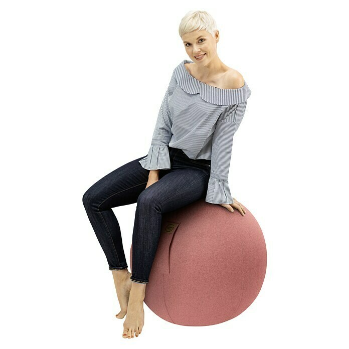 Sitting Ball Gymnastikball FeltLachs, Durchmesser: 65 cm, Material Bezug: 100 % Polyester Use Shot