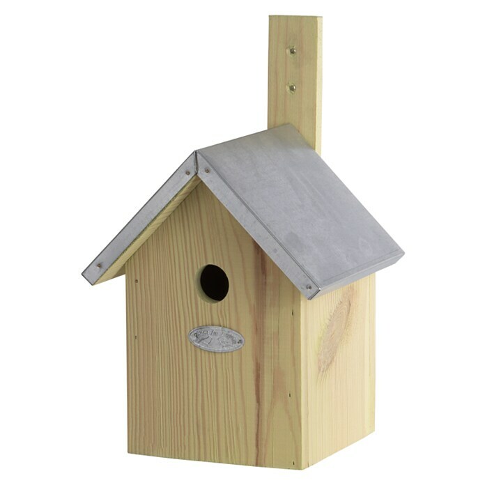 Nestkast Pimpelmees met zinken dak (17,9 x 18,1 x 32 cm, Lichtbruin) | BAUHAUS