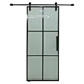 Puerta corredera de vidrio Portals (75 x 215 cm, Vidrio templado)