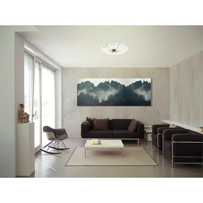 Eglo LED-Deckenleuchte rund Nieves (30,8 W, Ø x H: 51 x 6 cm, Weiß, Weiß, Warmweiß) | BAUHAUS