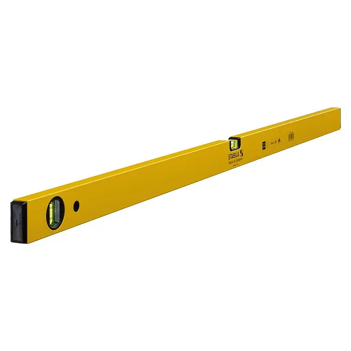 Stabila Wasserwaage Typ 70 - Länge: 120 cm, Aluminium - Gelbe Wasserwaage von Stabila, ideal für präzise Messungen und Ausrichtungen im Handwerk und Heimwerkerbereich. Robust und zuverlässig.