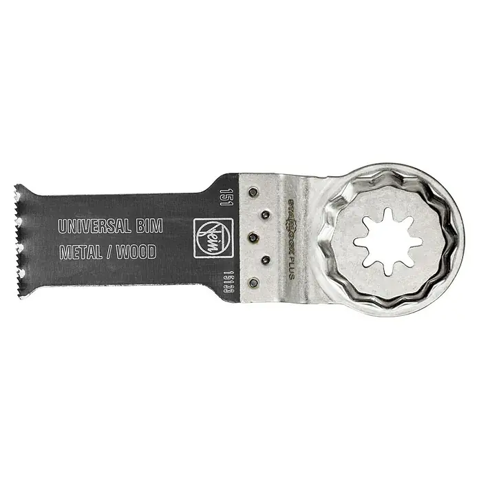 Fein AMPShare 18V Multiherramienta de batería AMM 700 Max - 18 V, Sin batería, Número de oscilaciones marcha en vacío: 10.000 /min - 19.500 /min - Hoja de sierra universal bimetálica Fein E-Cut para metal/madera con montaje StarLock Plus para herramientas eléctricas oscilantes.