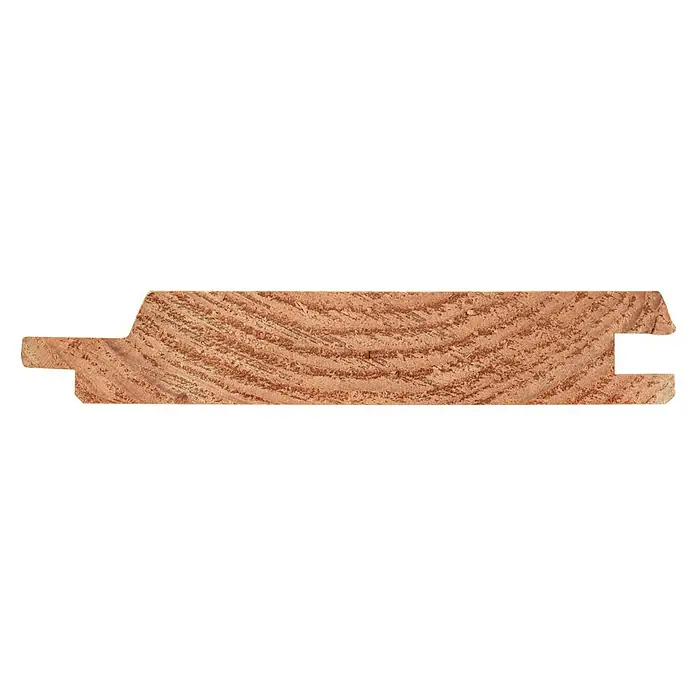 Kombiprofil - 2.000 x 116 x 19 mm, Douglasie, Unbehandelt - Profilholzbrett aus Holz mit Nut- und Feder-Verbindung. Das Holzbrett hat eine natürliche Maserung und ist unbehandelt.