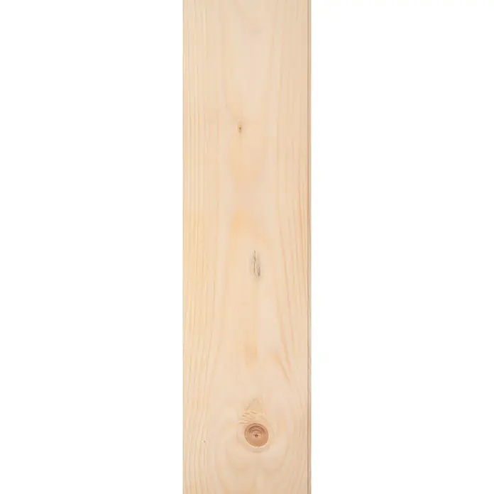 HobeldieleFichte/Tanne, 2.500 x 121 x 23 mm - Holzbrett mit Maserung und Astlöchern, ideal für DIY-Projekte und Möbelbau. Natürliches Material für kreative Anwendungen.