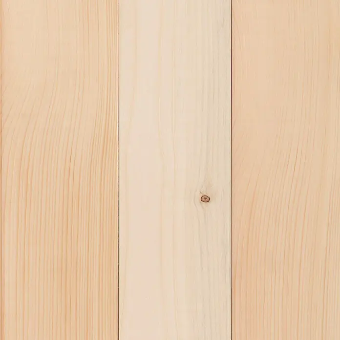 Rauhspund - Fichte, 3.000 x 96 x 19 mm - Helles Holzpaneel mit Maserung und Astloch, ideal für Wandverkleidung oder Möbelbau, bietet eine natürliche und warme Optik für jeden Raum.