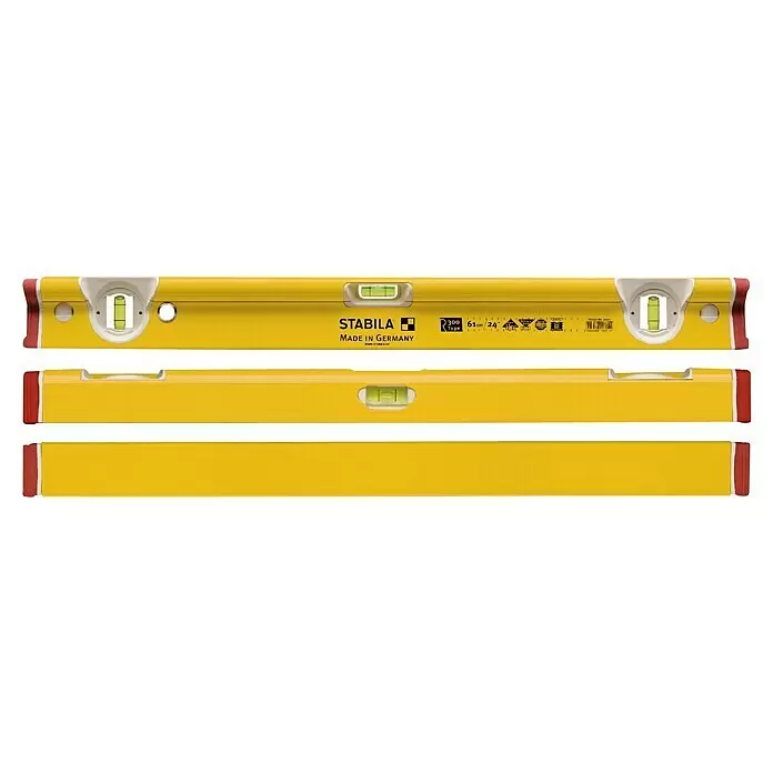 Stabila Wasserwaage Type R 300 - Länge: 244 cm, Anzahl Libellen: 3 Stk. - Linke Seitenansicht