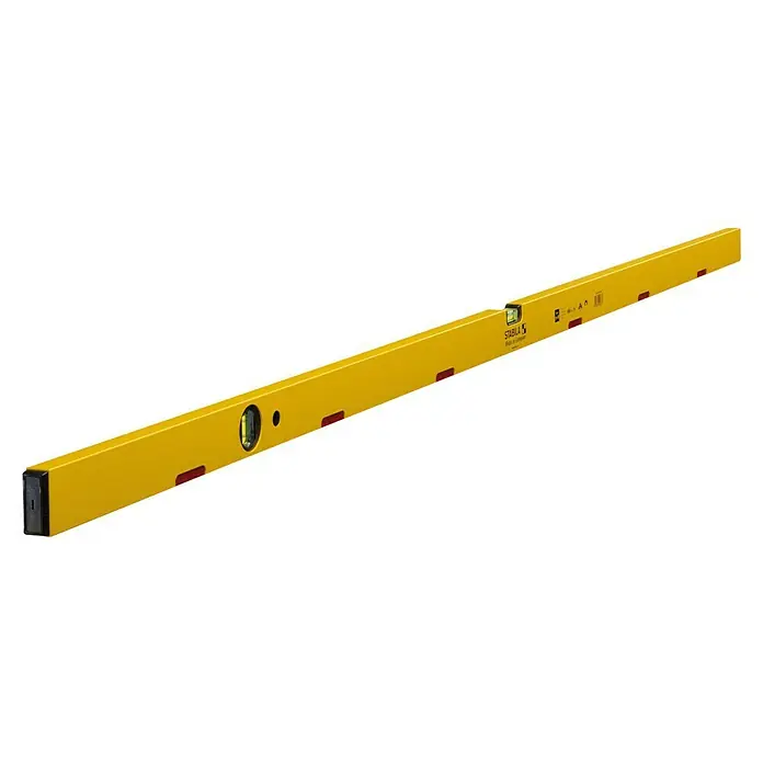 Stabila Wasserwaage Typ 70 M - Länge: 180 cm, Anzahl Libellen: 2 Stk. - Gelbe Wasserwaage von Stabila, ein unverzichtbares Werkzeug für präzise Messungen und Ausrichtungen im Bauwesen und Heimwerken.