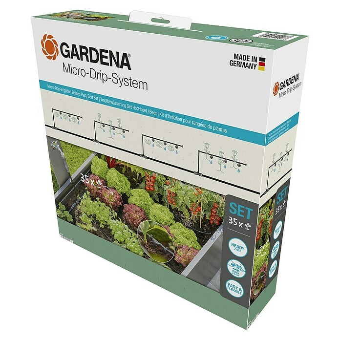 GARDENA Système Micro-Drip Kit de démarrage pour plates-bandes et parterres surélevés