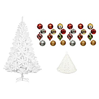 Árbol de Navidad artificial Canmore + decoración navideña (Altura: 120 cm)
