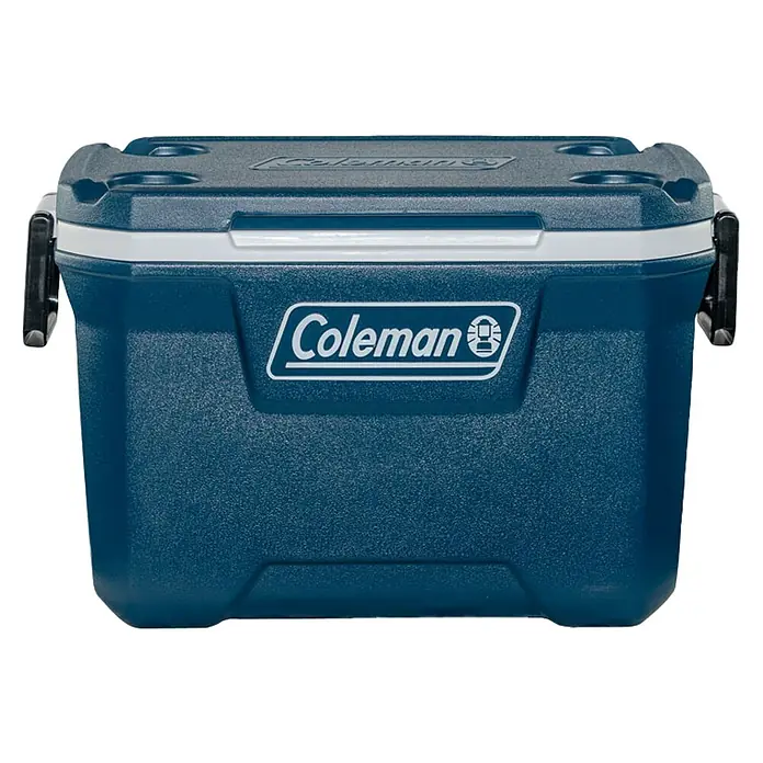 Coleman Nevera de camping 52QT Xtreme™ - L x An x Al: 56 x 42 x 47 cm, Azul, 49 l - Nevera portátil Coleman azul con tapa blanca y asas negras. Ideal para picnics y viajes para mantener alimentos y bebidas frías.