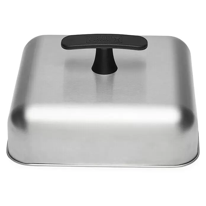 Weber Grillhaube - Edelstahl, L x B x H: 26 x 26 x 12,5 cm - Vorderansicht