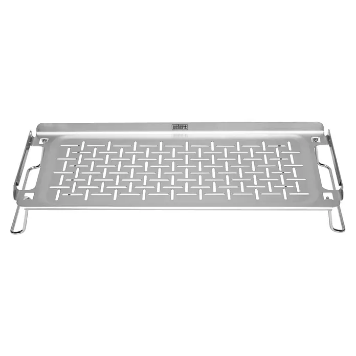 Weber Warmhalterost für Grillplatten - Passend für: Grillplatten / Plancha Grills, Edelstahl, L x B x H: 42 x 20 x 6,6 cm - Die Weber Grillplatte aus Edelstahl mit praktischen Griffen und durchdachtem Design für optimale Hitzeverteilung beim Grillen.