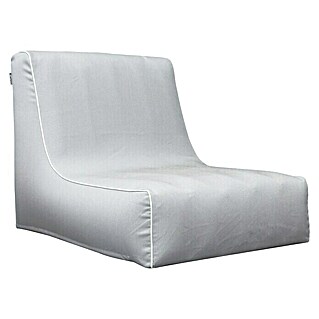 Sitzsack Aufblasbar (70 x 90 x 70 cm, Hellgrau, 100 % Polyester)