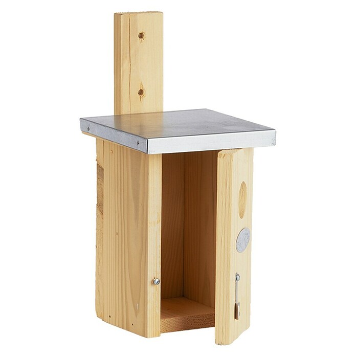 Nestkast Winterkoning met zinken plat dak (11,3 x 13,5 x 25 cm, Lichtbruin) | BAUHAUS