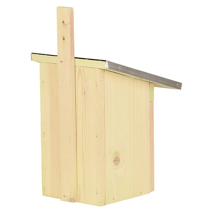 Nestkast Koolmees met zinken dak (17 x 21,5 x 33,3 cm, Lichtbruin) | BAUHAUS