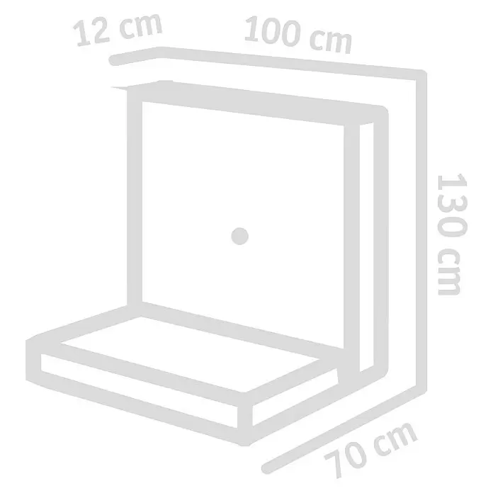Diephaus L-SteinBewehrt, Höhe: 130 cm, Breite: 100 cm, Stärke: 12 cm, Grau