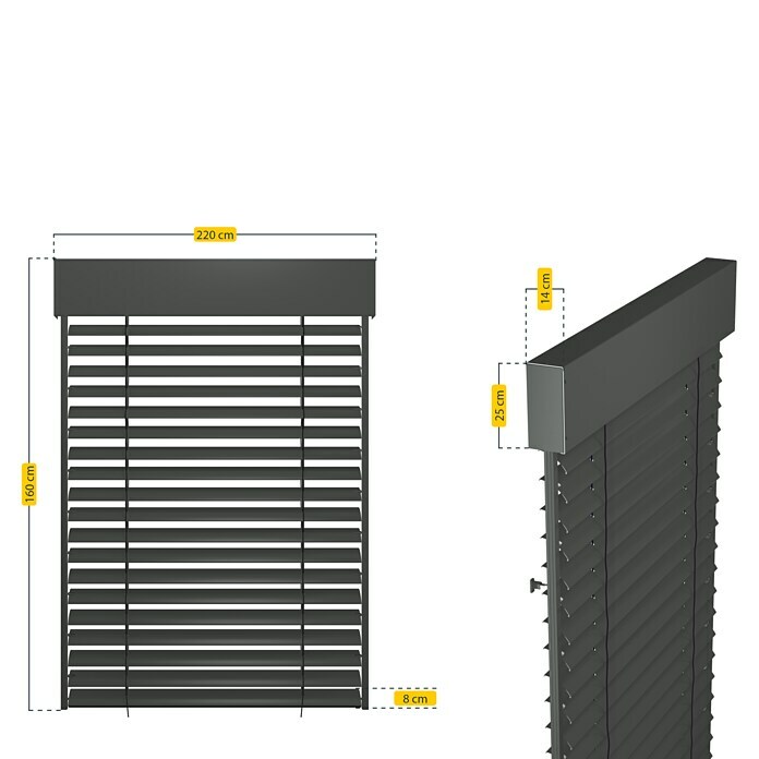 Schellenberg Raffstore Express (220 x 160 cm) | BAUHAUS