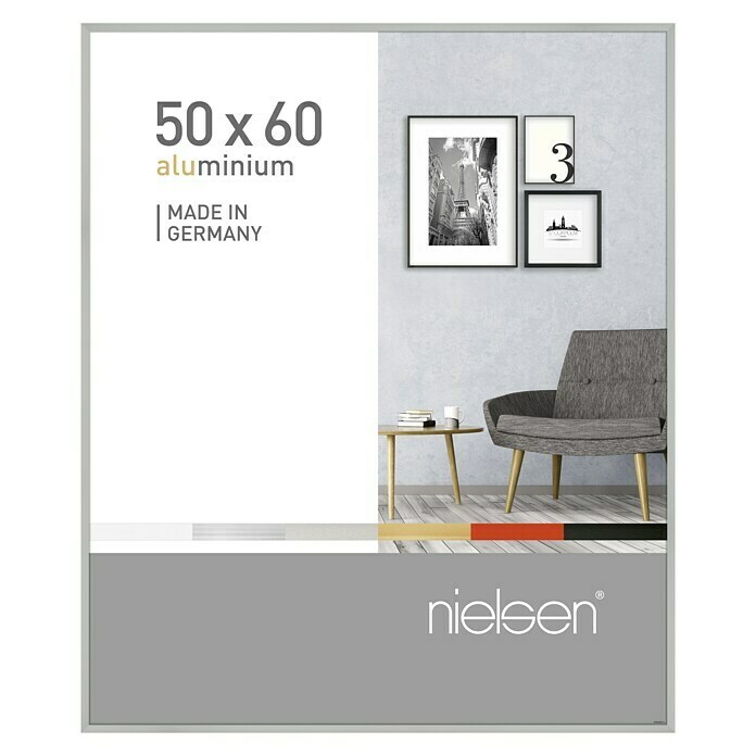 Nielsen Bilderrahmen Pixel (Mattsilber, 50 x 60 cm, Aluminium)