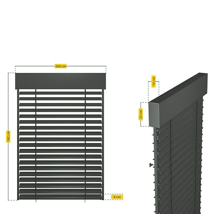 Schellenberg Raffstore Express (200 x 160 cm) | BAUHAUS