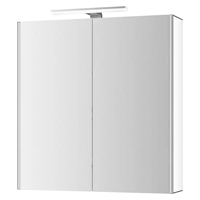 Jokey LED-Spiegelschrank DekorAlu - B x H: 65,4 x 68 cm, Weiß - Ein moderner Spiegelschrank mit integrierter Beleuchtung. Ideal für jedes Badezimmer, bietet er Stil und Funktionalität.