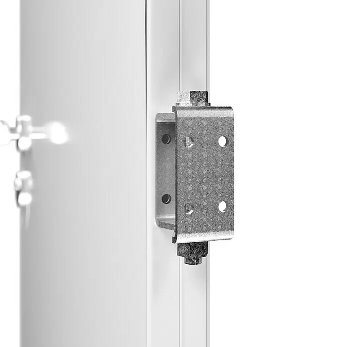 Gabio Zauntor Voll - 4,2 x 135 cm, Stahl, Weiß - Detailaufnahme