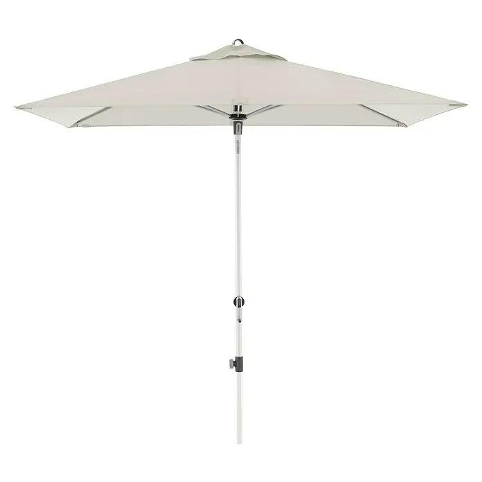 Doppler Expert Marktschirm Auto Tilt - Natur, Bespannungsmaß (L x B): 140 x 220 cm - Dieser quadratische Sonnenschirm bietet großflächigen Schutz vor der Sonne. Sein neutrales Design passt perfekt zu verschiedenen Außenbereichen.