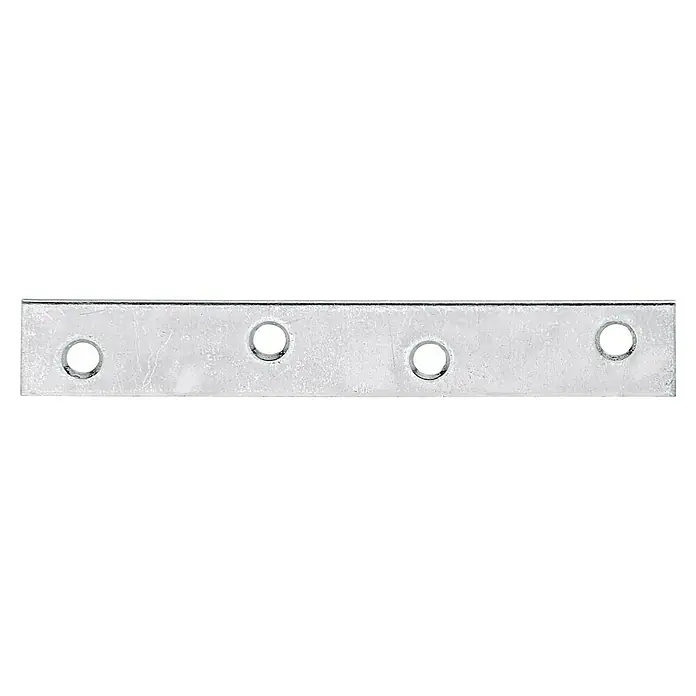 Stabilit Verbindungsblech - 96 x 15 mm, Stärke: 2 mm - Metallplatte mit vier Löchern, ideal für Konstruktionen und Befestigungen. Robust und vielseitig einsetzbar.