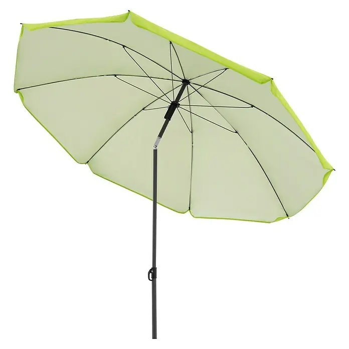 Derby Strandschirm Como - Apfelgrün, Durchmesser Bespannung: 165 cm - Hier ist ein schicker, hellgrüner Sonnenschirm für den Garten. Er bietet optimalen Schutz vor Sonne und ist ein echter Hingucker.