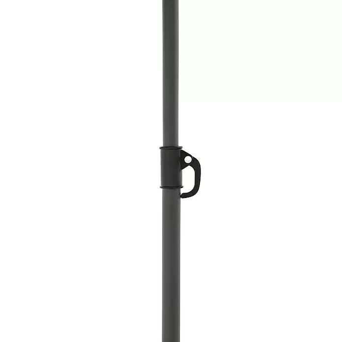 Derby Strandschirm Como - Bunt gestreift, Durchmesser Bespannung: 165 cm - Grauer Sonnenschirmmast mit schwarzer Feststellvorrichtung.