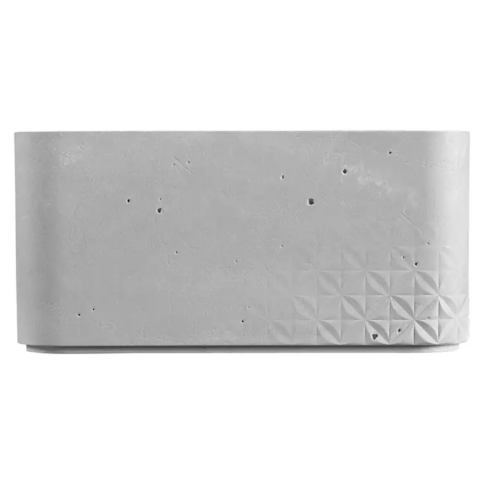 Curver Aufbewahrungsbox Beton S - L x B x H: 24 x 17 x 12 cm, Material: Kunststoff, Beton - Grauer Pflanzkasten aus Beton mit geometrischem Muster. Ideal für den Innen- und Außenbereich und eine stilvolle Ergänzung für jeden Garten.