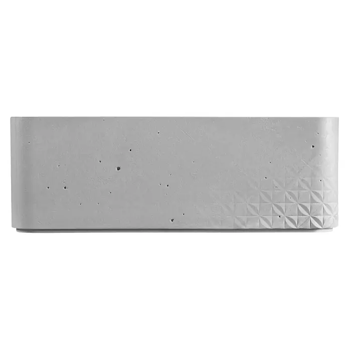Curver Aufbewahrungsbox Beton M - L x B x H: 34 x 24 x 12 cm, Material: Kunststoff, Beton - Rechteckiger Pflanzkasten aus Beton mit dekorativem Muster. Ideal für Innen- und Außenbereiche, um Pflanzen stilvoll zu präsentieren.