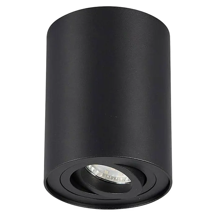Trio Lighting Foco de pared Cookie - 35 W, Ø x Al: 9 x 12 cm, Negro, GU10 - Un foco de techo LED negro, su diseño elegante mejora los espacios interiores contemporáneos con iluminación enfocada.