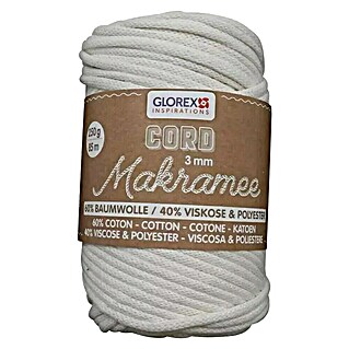 Glorex Wolle Makramee-Cord (Creme, 3 mm, null)