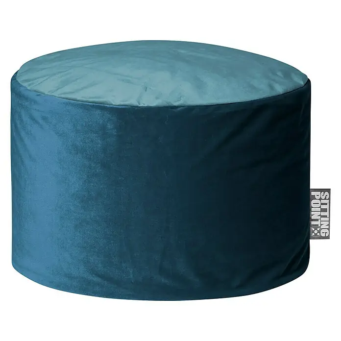 Sitting Point Sitzhocker Dotcom Samt Uni - Petrol, Ø x H: 60 x 40 cm, 100 % Polyester - Dieser marineblaue Sitzpouf von Sitting Point bietet Komfort und Stil für jeden Raum. Perfekt zum Entspannen und als zusätzliche Sitzgelegenheit.