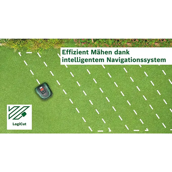 Bosch Mähroboter Indego M 700 - 700 m², Schnittbreite: 19 cm, Induktionsgestützte Navigation, Begrenzungskabel - Der Bosch Mähroboter mit intelligentem Navigationssystem sorgt für einen effizienten Schnitt und ein perfektes Ergebnis.