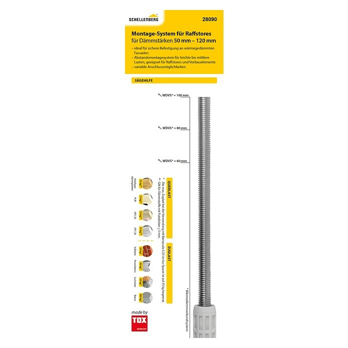 Schellenberg Abstandsmontagesystem (Passend für: Dämmstoffstärke 50 bis 120 mm) | BAUHAUS