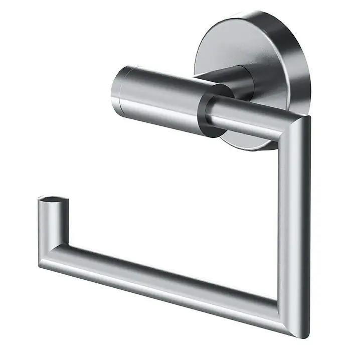 Camargue Paris Toilettenpapierhalter - Ohne Deckel, Edelstahl, Gebürstet - Ein moderner Toilettenpapierhalter aus gebürstetem Edelstahl, ideal für jedes Badezimmer. Das minimalistische Design sorgt für Eleganz.