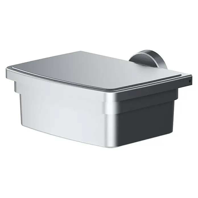 Camargue Paris Feuchttücherbox - 12 x 17 x 8 cm, Edelstahl, Gebürstet - Seifenschale für das Badezimmer. Das Produkt ist aus verchromten Stahl gefertigt und hat ein schlichtes, modernes Design.