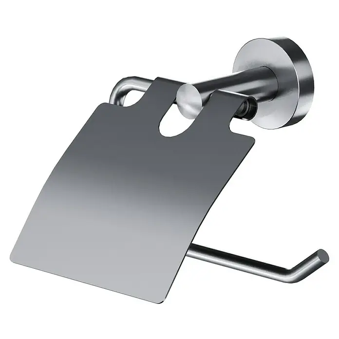Camargue Paris Toilettenpapierhalter - Mit Deckel, Edelstahl, Gebürstet - Ein Toilettenpapierhalter aus Edelstahl mit einer Abdeckung, die das Papier vor Staub und Spritzwasser schützt. Praktisch und stilvoll.