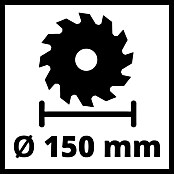 Einhell Power X-Change 18V Sierra circular de batería TE-CS 18/150 Li - Solo (18 V, Sin batería, Número de revoluciones de marcha en vacío: 4.200 r.p.m.) | BAUHAUS