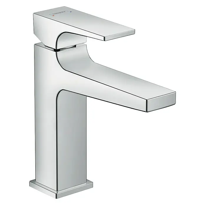 Hansgrohe Metropol Waschtischarmatur 110 - Chrom, Glänzend - Glänzender, moderner Wasserhahn mit klaren Linien und minimalistischem Design für ein stilvolles Badezimmer-Ambiente.