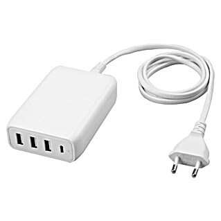 BAUHAUS USB-Ladegerät Quick Charger (4-fach, Weiß, USB-A-Buchse, USB-C-Buchse, Max. Leistung: 45 W)