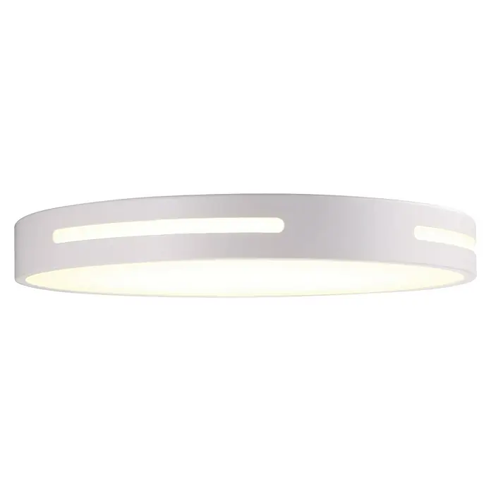 Forlight Plafón LED redondo Stilish - 23 W, Ø x Al: 40 x 5 cm, Blanco, Blanco frío - Esta lámpara de techo LED blanca con sus ranuras de luz crea un ambiente agradable en cualquier habitación. Diseño moderno e iluminación eficiente.