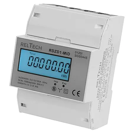 Reltech  Drehstromzähler digital MID 100A RDZD1