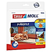 tesa MOLL P-Profildichtung (Braun, 10 m x 9 mm x 5,5 mm, Geeignet für: Spaltenbreiten 2 - 5 mm)