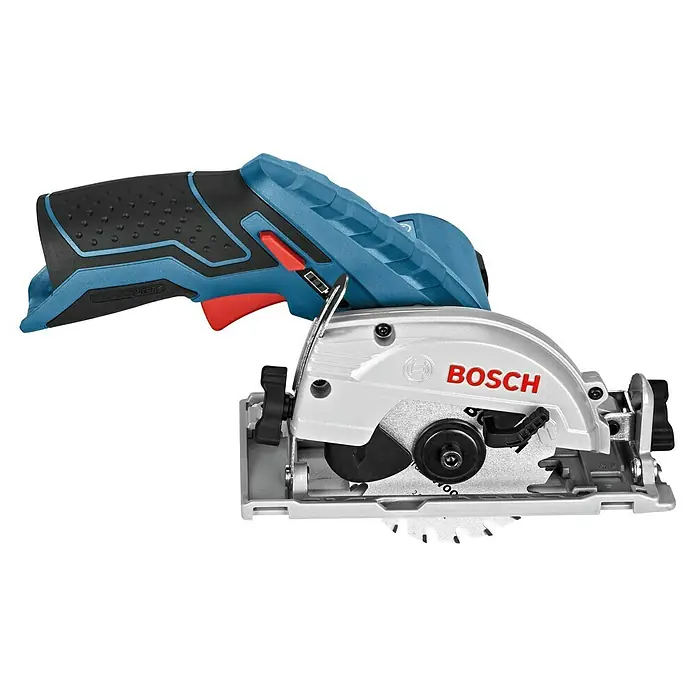 Bosch Professional Akku-Handkreissäge GKS 12V-26 - 12 V, Li-Ionen, Ohne Akku, Sägeblatt: 85 mm, 1.400 U/min - Nahaufnahme einer Bosch Akku-Handkreissäge, ideal für präzise Schnitte. Kompakt, leistungsstark und perfekt für Heimwerkerprojekte.